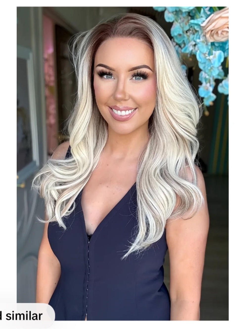 Jazzy Blonde Long Wavy Lace Front CSC Wig - Natural Platinum Blonde